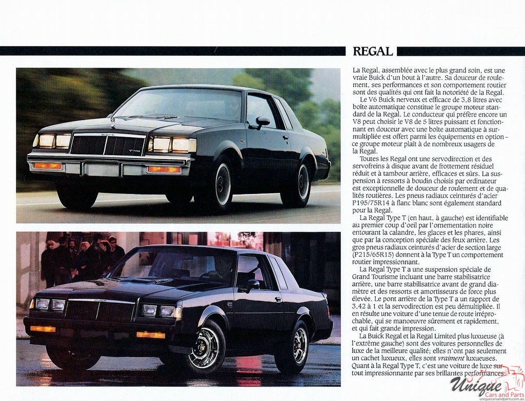 1986 Buick Regal (Canada) Brochure Page 4